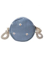 Clayre & Eef Torebka w kolorze niebieskim - Ø 15 cm rozmiar: onesize. Niebieskie torby na ramię Clayre & Eef, bez wzorów, z materiału, na ramię, bez dodatków. Za 79.21 zł.