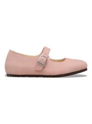 Birkenstock Skórzane baleriny "Santa Clarit" w kolorze jasnoróżowym rozmiar: 36. Różowe baleriny Birkenstock, bez wzorów, bez obcasa. Za 487.72 zł.
