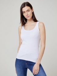 BIG STAR Top w kolorze białym rozmiar: S. Białe topy Big Star, s, bez wzorów, bez kołnierzyka, bez ramiączek. Za 43.99 zł.