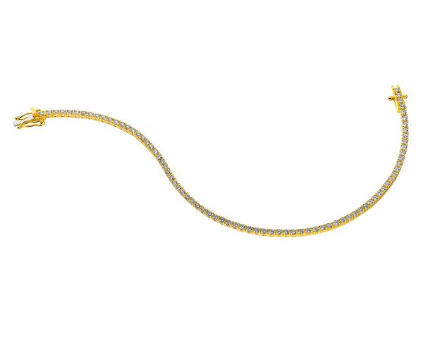 Bransoletka z żółtego złota z brylantami - 18 cm - 2,00 ct - próba 750. Żółte bransoletki Apart, z brylantem, złote. Za 17,590.00 zł.