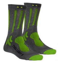 Skarpety sportowe X-socks Trekking Light. Szare skarpety X Socks, bez wzorów, z materiału. Za 30.49 zł.