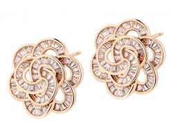 Kolczyki z mosiądzu pozłacane z cyrkoniami - kwiaty. Kolczyki Artelioni, z cyrkonią, pozłacane. Za 199.00 zł.