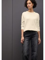 Cecil Sweter w kolorze kremowym rozmiar: 36. Brązowe swetry Cecil, bez wzorów, bez ramiączek. Za 150.95 zł.