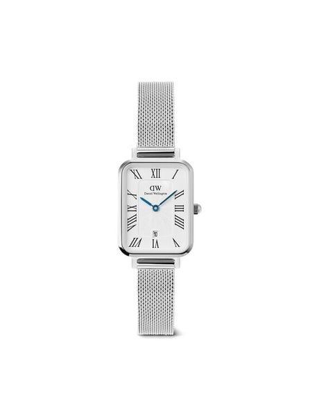 Daniel Wellington Zegarek Quadro Sterling Roman Numerals DW00100863 Srebrny. Szare, analogowe zegarki Daniel Wellington, srebrne. Za 639.99 zł.