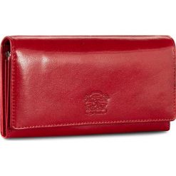 Duży Portfel Damski STEFANIA - SV-007D Czer Bl. Czerwone portfele Stefania, bez wzorów, ze skóry. Za 129.00 zł.