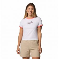 Columbia Koszulka Rolling Bend 2120001100. Białe koszulki sportowe Columbia, bez wzorów, bez ramiączek. Za 82.99 zł.