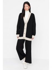 Trendyol 2-częściowy zestaw w kolorze czarno-beżowym rozmiar: XL. Brązowe swetry Trendyol, xl, bez wzorów, bez ramiączek. Za 86.99 zł.