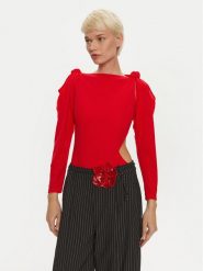ROTATE Body Linno 1137473017 Czerwony Slim Fit. Czerwone body ROTATE, bez wzorów, z syntetyku. Za 479.99 zł.