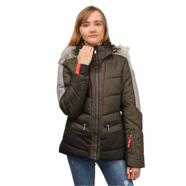 Damska Kurtka Narciarska Electra. Brązowe kurtki narciarskie Icepeak, l, bez wzorów, z materiału, z kapturem, narciarskie. Za 869.99 zł.