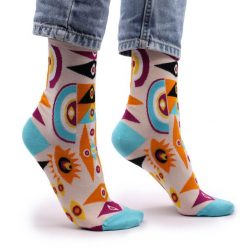Skarpetki bambusowe Hop Hare - Psychodeliczne Złe Oko 36-40. Niebieskie skarpety NO BRAND, bez wzorów, z elastanu. Za 29.99 zł.
