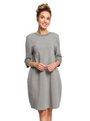 Made of emotion Sukienka w kolorze szarym rozmiar: L. Szare sukienki Made Of Emotion, l, bez wzorów, bez kołnierzyka, bez ramiączek, midi. Za 131.12 zł.