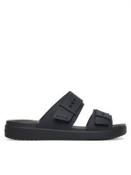 Crocs Klapki Brooklyn Buckle Low Low 211215 Czarny. Czarne klapki Crocs, bez wzorów, z tworzywa sztucznego, bez obcasa. Za 229.99 zł.