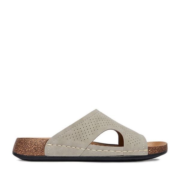 Klapki Go Soft. Szare klapki GO SOFT, bez wzorów, bez obcasa. Za 89.99 zł.