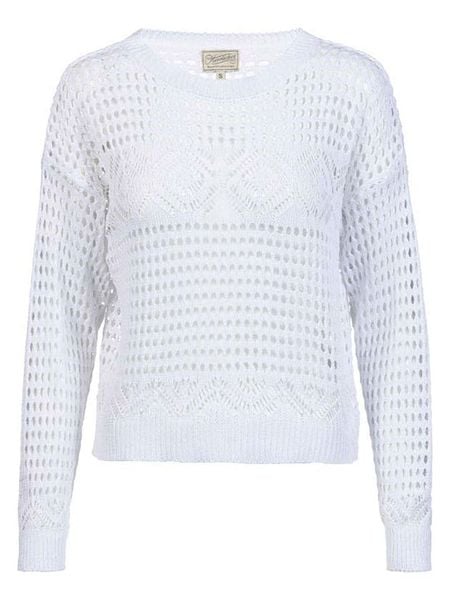 Herrlicher Sweter w kolorze białym rozmiar: M. Białe swetry Herrlicher, m, bez wzorów, bez ramiączek. Za 181.76 zł.