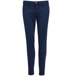 Chinosy Damskie Jules 7/8. Niebieskie spodnie materiałowe SOL'S, s, bez wzorów. Za 261.99 zł.
