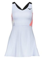 Mizuno Sukienka funkcyjna "Heather" w kolorze biało-pomarańczowo-beżowym rozmiar: L. Białe sukienki Mizuno, l, bez wzorów, sportowe, bez kołnierzyka, bez ramiączek, rozkloszowane. Za 132.45 zł.