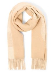 BOSS szalik tkany - Vianna Kobiety biały|beżowy, ONE SIZE. Białe szaliki Boss, bez wzorów, z wełny. Za 449.95 zł.
