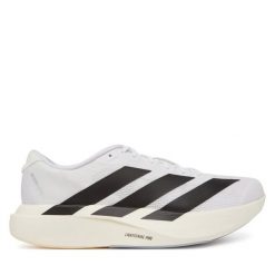 Buty do biegania adidas. Białe obuwie sportowe Adidas, bez zapięcia, do biegania. Za 649.99 zł.