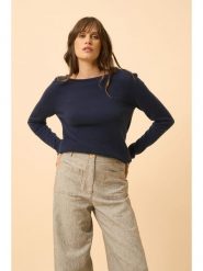 Just Cashmere Kaszmirowy sweter "Grace" w kolorze granatowym rozmiar: L. Niebieskie swetry Just Cashmere, l, bez wzorów, z kaszmiru, bez ramiączek. Za 193.70 zł.