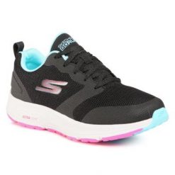 Skechers 128076 BKMT Czarny. Czarne obuwie sportowe Skechers, z materiału, bez zapięcia. Za 279.99 zł.