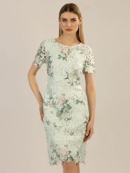 APART Sukienka w kolorze jasnozielonym rozmiar: 42. Zielone sukienki Apart, bez wzorów, z koronki, bez kołnierzyka, bez ramiączek, midi. Za 239.99 zł.