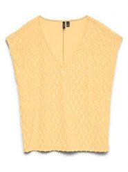 Vero Moda Bluzka w kolorze żółtym rozmiar: XS. Żółte bluzki Vero Moda, xs, bez wzorów, bez kołnierzyka, bez ramiączek. Za 72.95 zł.