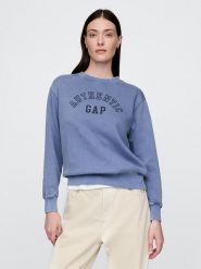 GAP Bluza w kolorze niebieskim rozmiar: XL. Niebieskie bluzy sportowe GAP, xl, bez wzorów, bez kaptura. Za 123.25 zł.