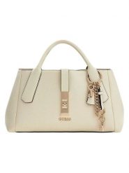 Guess Torebka w kolorze kremowym - 36 x 19 x 11 cm rozmiar: onesize. Brązowe torby na ramię Guess, z aplikacjami, z materiału, przez ramię, bez dodatków. Za 404.99 zł.