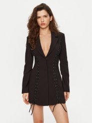 BARDOT Sukienka koktajlowa Verity 59677DB Czarny Regular Fit. Czarne sukienki Bardot, bez wzorów, z syntetyku, wizytowe, bez kołnierzyka, bez ramiączek. Za 529.99 zł.
