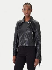 Rinascimento Kurtka z imitacji skóry CFC0124662003 Czarny Regular Fit. Czarne kurtki Rinascimento, xl, bez wzorów, ze skóry, bez kaptura. Za 499.99 zł.