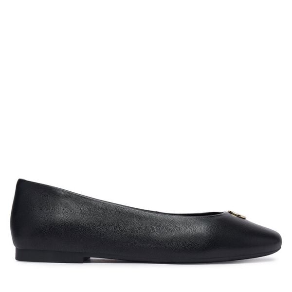 Baleriny Tommy Hilfiger. Czarne baleriny TOMMY HILFIGER, bez wzorów, bez obcasa. Za 409.99 zł.
