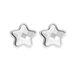 Kolczyki Mini Icons gwiazdki z białym kryształem, posrebrzane. Białe kolczyki Lilou, posrebrzane. Za 189.00 zł.