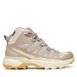 Trekkingi Salomon. Brązowe trekkingi Salomon, z gore-texu, trekkingowe. Za 749.99 zł.