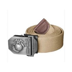 Pasek parciany USMC. Brązowe spodnie sportowe HELIKON-TEX, bez wzorów, trekkingowe. Za 59.99 zł.