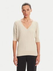 Morgan Sweter 251-MINSPI Beżowy Regular Fit. Brązowe swetry Morgan, xs, bez wzorów, z wiskozy, bez ramiączek. Za 159.99 zł.