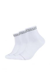 3 pack Męskie Skarpety MUSTANG white mix MU32018 – 1001. Białe szorty Mustang, bez wzorów. Za 59.99 zł.