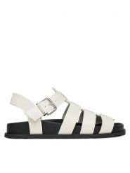 Tommy Jeans Sandały Tjw Fisherman Patent Sandal EN0EN02874 Biały. Białe sandały Tommy Jeans, bez wzorów, z jeansu, bez obcasa, na płaskiej podeszwie, bez zapięcia. Za 469.99 zł.