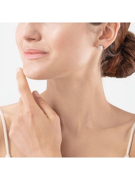 COEUR DE LION Kolczyki-wkrętki z kryształami rozmiar: onesize. Szare kolczyki COEUR DE LION, z kryształem, ze stali. Za 113.99 zł.