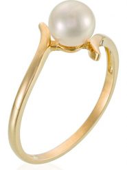 BY COLETTE Złoty pierścionek "Vienna" z perłą rozmiar: 50. Żółte pierścionki BY COLETTE, z perłą, złote. Za 339.00 zł.