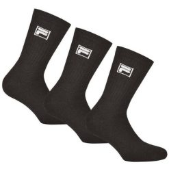 Unisex Fila Skarpetki Tenisowe - 3-Pak Czarny Rozmiar 35-38. Czarne skarpety Fila, bez wzorów. Za 79.99 zł.