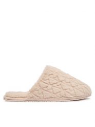 Calvin Klein Kapcie Home Slipper Fur Aop HW0HW03218 Beżowy. Brązowe obuwie domowe Calvin Klein, bez wzorów, z materiału, bez zapięcia. Za 249.99 zł.