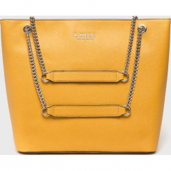 Guess Jeans - Torebka. Czarne shopper Guess Jeans, z aplikacjami, z jeansu, casualowe, na ramię, duże, bez dodatków. Za 599.90 zł.