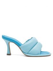 Gino Rossi Klapki VITORIA-01 Niebieski. Niebieskie klapki Gino Rossi, bez wzorów, ze skóry, bez obcasa. Za 379.99 zł.