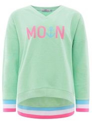Zwillingsherz Bluza "MoinZH" w kolorze różowo-miętowym rozmiar: L. Różowe bluzy Zwillingsherz, l, bez wzorów, bez kaptura. Za 162.87 zł.