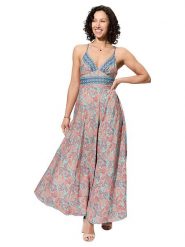 Aller Simplement Sukienka w kolorze turkusowo-czerwonym rozmiar: 34-40. Czerwone sukienki Aller Simplement, bez wzorów, klasyczne, bez kołnierzyka, bez ramiączek, maxi. Za 65.99 zł.