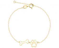 Złota bransoletka - kość, łapka. Żółte bransoletki Apart, złote. Za 349.00 zł.
