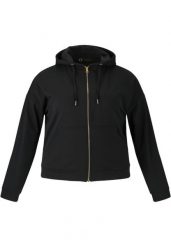 Damska bluza z kapturem zapinana na zamek Q Sportswear Tianna. Czarne bluzy ENDURANCE Q, bez wzorów, z materiału, z kapturem. Za 291.00 zł.