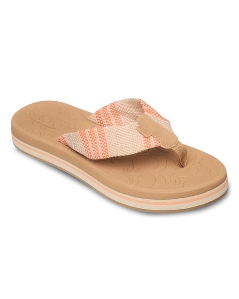 Sandały dla Kobiety COLBEE HI Pomarańczowy. Brązowe sandały Roxy, bez wzorów, z materiału, bez obcasa, bez zapięcia. Za 149.99 zł.