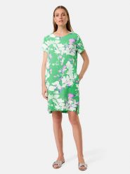 Gerry Weber Sukienka w kolorze zielono-biało-fioletowym rozmiar: 36. Białe sukienki Gerry Weber, na co dzień, bez wzorów, bez kołnierzyka, bez ramiączek, mini, proste. Za 227.85 zł.