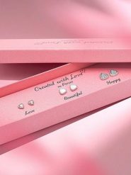 Created with Love 3-częściowy zestaw kolczyków-wkrętek "Lily" z cyrkoniami rozmiar: onesize. Szare kolczyki Created with Love, z cyrkonią, srebrne. Za 56.99 zł.